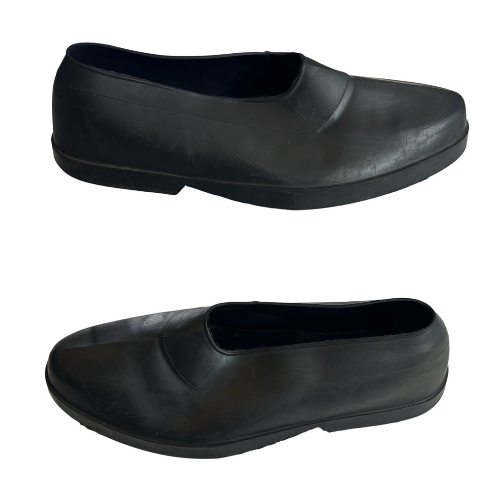 Totes Protective Rubber Rain Slip On Shoe Cover Waterproof Men Size Small Black